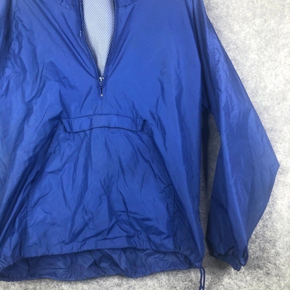 Vintage Woolrich Jacket Mens Size Medium Vented Raincoat Anorak Lightweight Blue - Picture 3 of 11